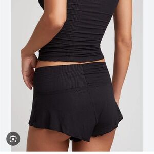 Negative Black Whipped PJ Shorts